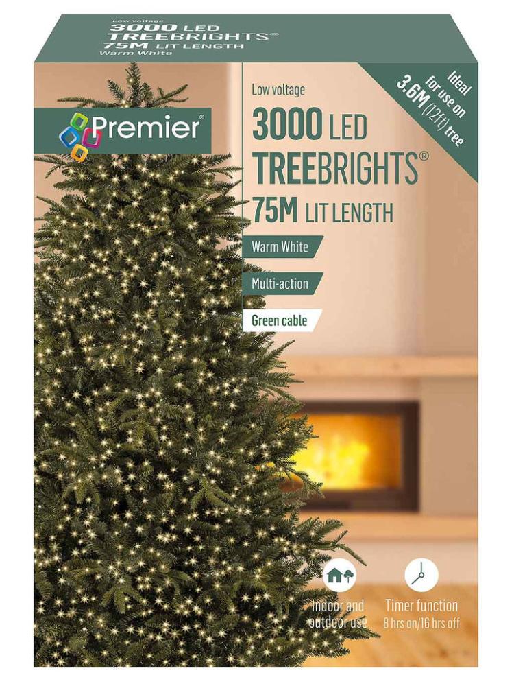 String Lights | 3000 LED Multi-Action Treebrights with Timer Christmas Tree Lights Christmas Tree Lights