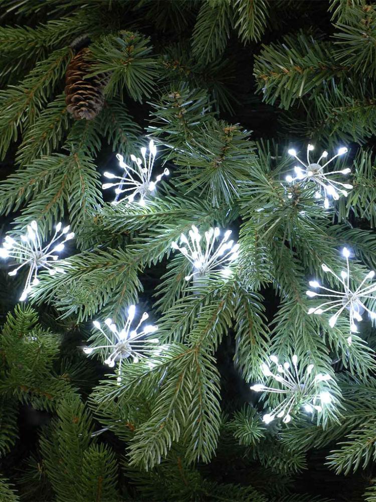 String Lights | Set of 10 Twinkling LED Starburst Lights Cluster Lights Cluster Lights