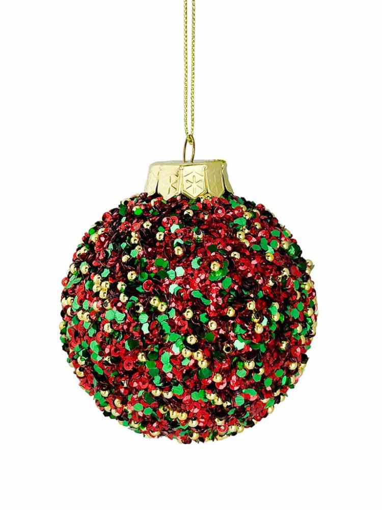 Tree Decorations | Beaded Bauble Traditional Christmas Decorations Tree Decorations