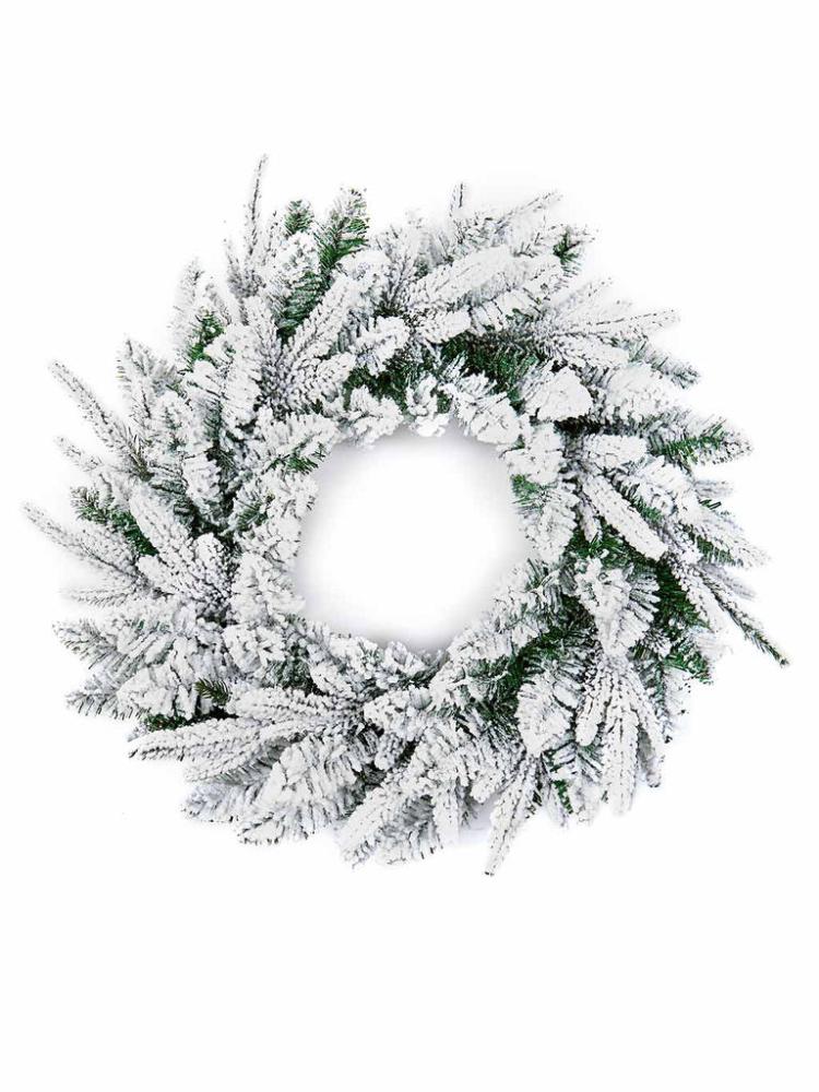 Christmas Wreaths | 50cm Lapland Snowy PE/PVC Wreath Christmas Wreaths Christmas Wreaths