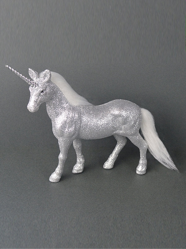 Room Decorations | 18cm Unicorn Silver Christmas Decorations Room Decorations