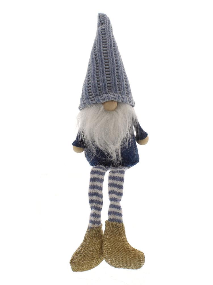 Room Decorations | 25cm Dark Navy Gonk – Light Blue Hat Dangly Legs Christmas Decorations Room Decorations