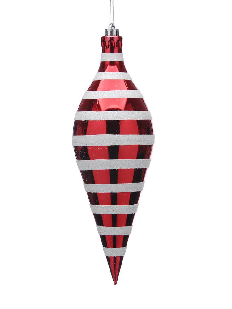 Room Decorations | 40cm Red/White Stripe Olive Shape Christmas Decorations Room Decorations