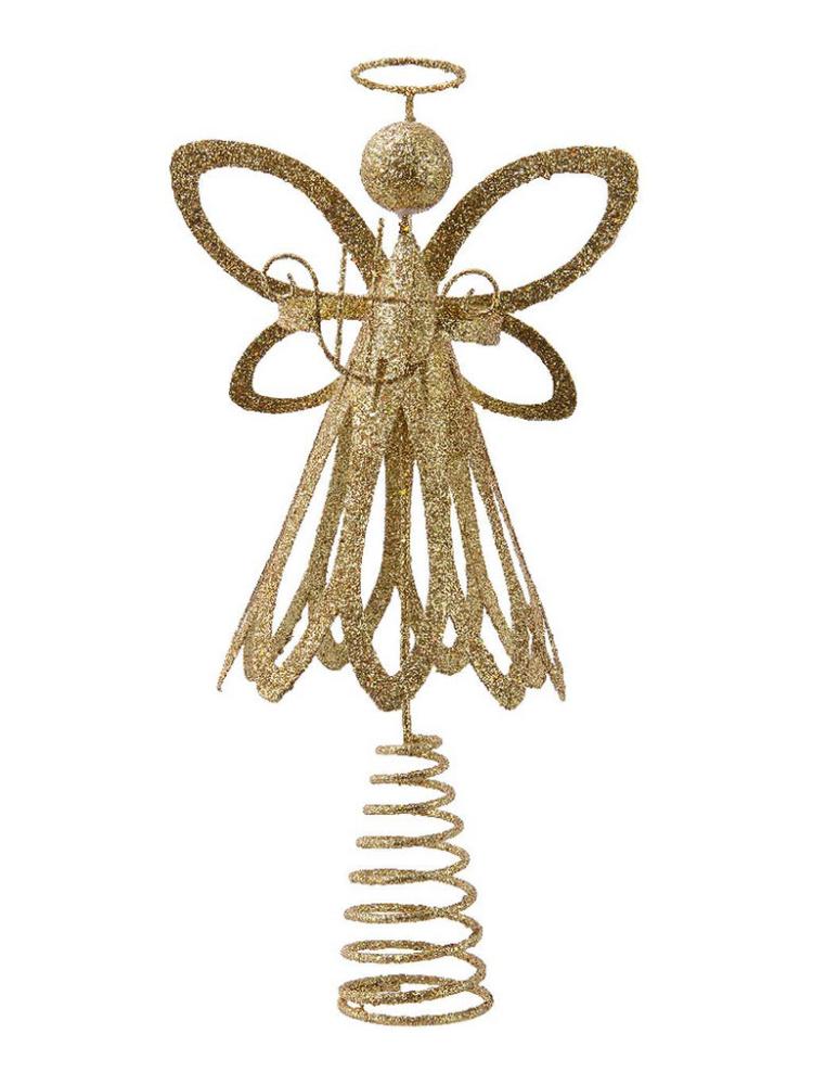 Tree Toppers, Skirts & Stands | 30cm Angel Glitter Tree Topper – Gold Christmas Decorations Tree Toppers, Skirts & Stands