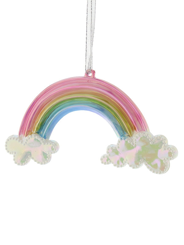 Tree Decorations | 12cm Rainbow with Clouds Christmas Decorations Tree Decorations