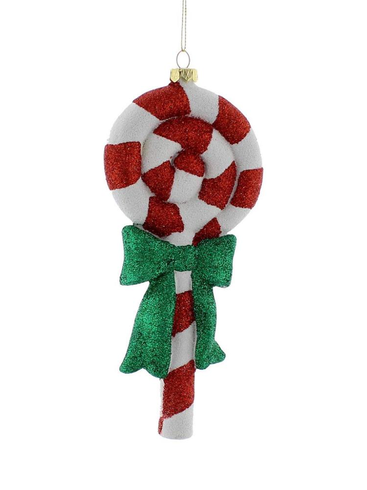 Tree Decorations | 16cm Red And White Candy Cane Lolly With Bow Christmas Decorations Tree Decorations